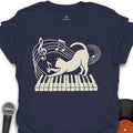 Cat Plays on Piano T-Shirt