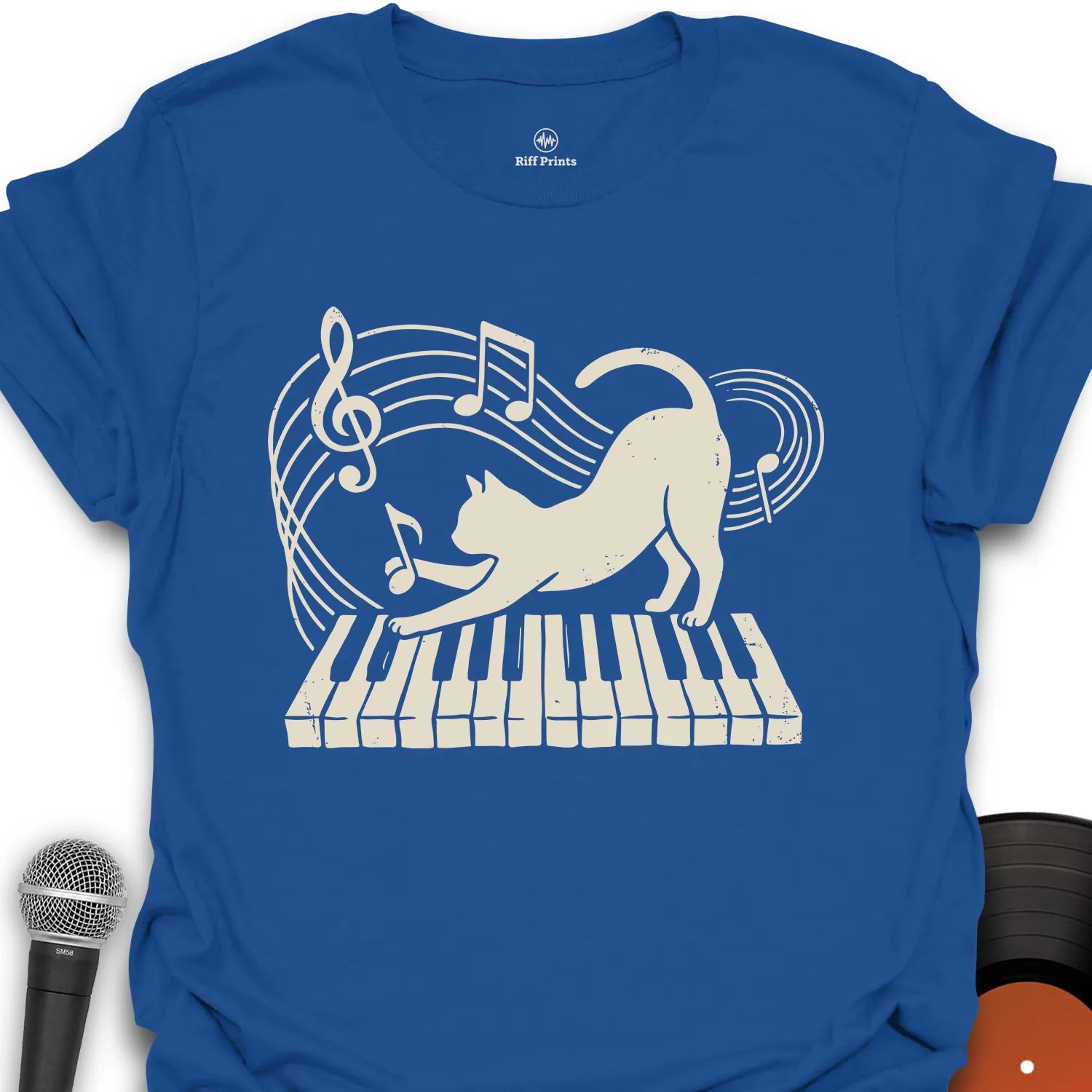 Cat Plays on Piano T-Shirt
