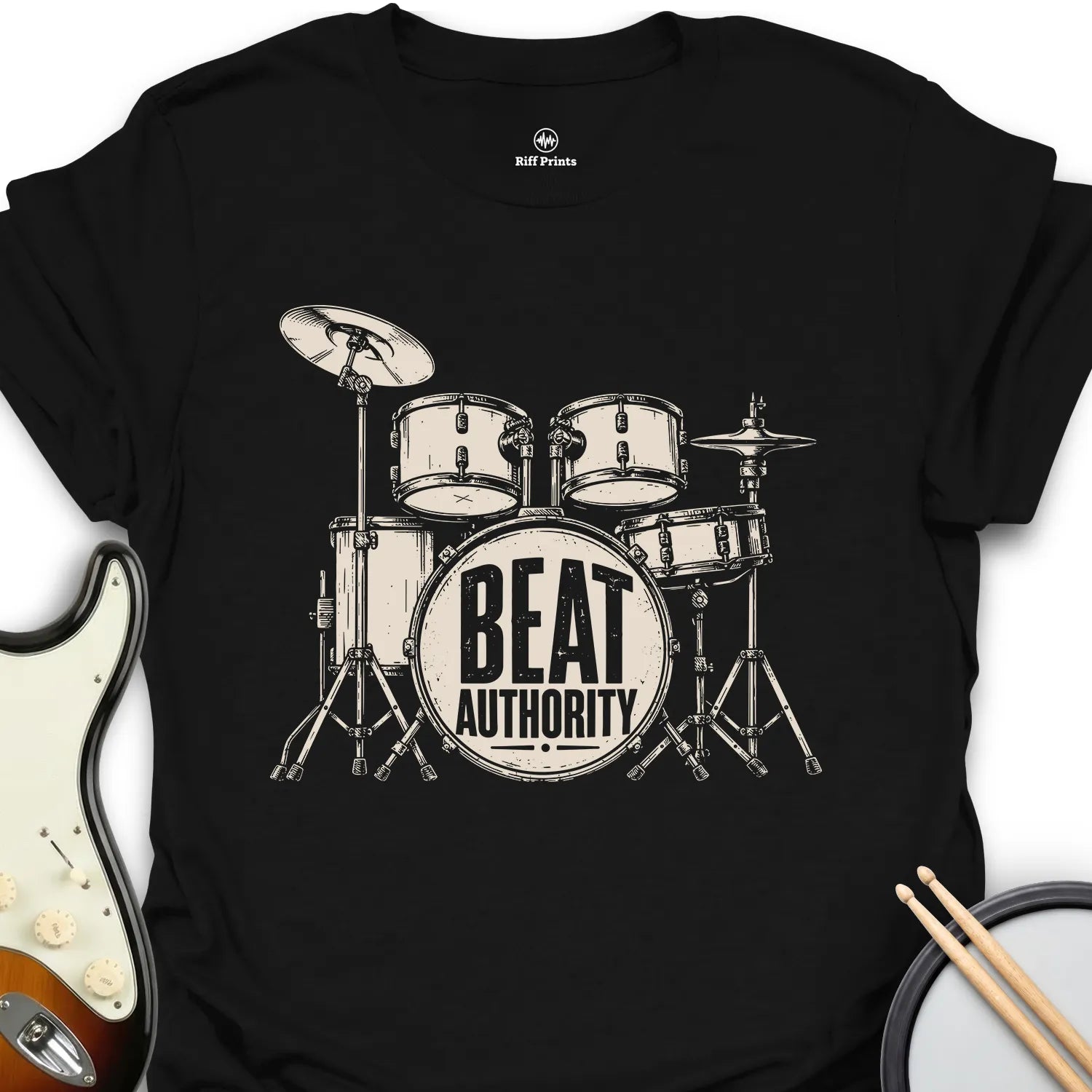Drums Beat Authority Music T-Shirt