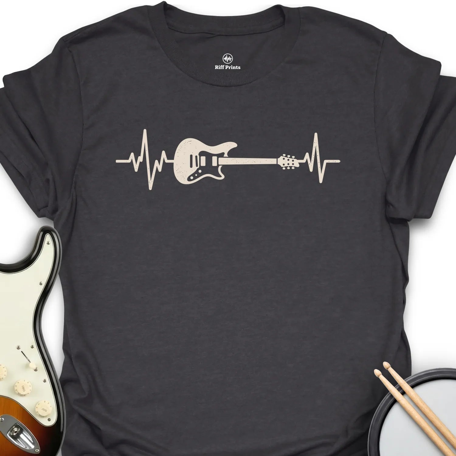 Electric Guitar Heartbeats T-Shirt
