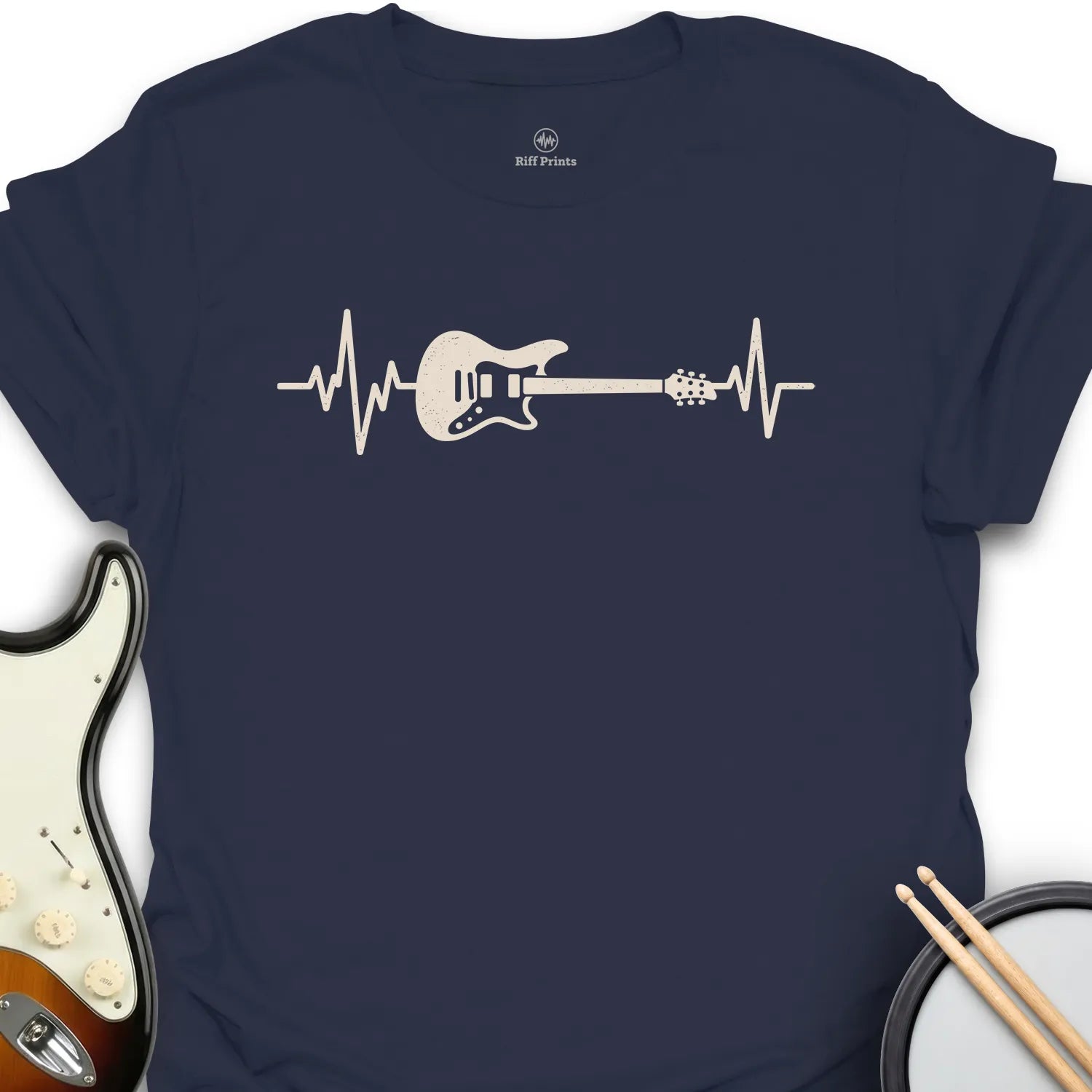 Electric Guitar Heartbeats T-Shirt