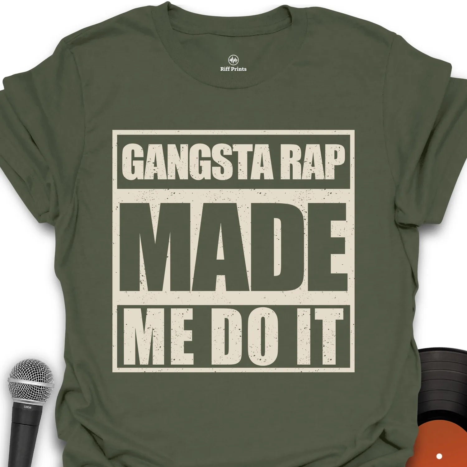 Gangsta Rap Made Me Do It Music T-Shirt