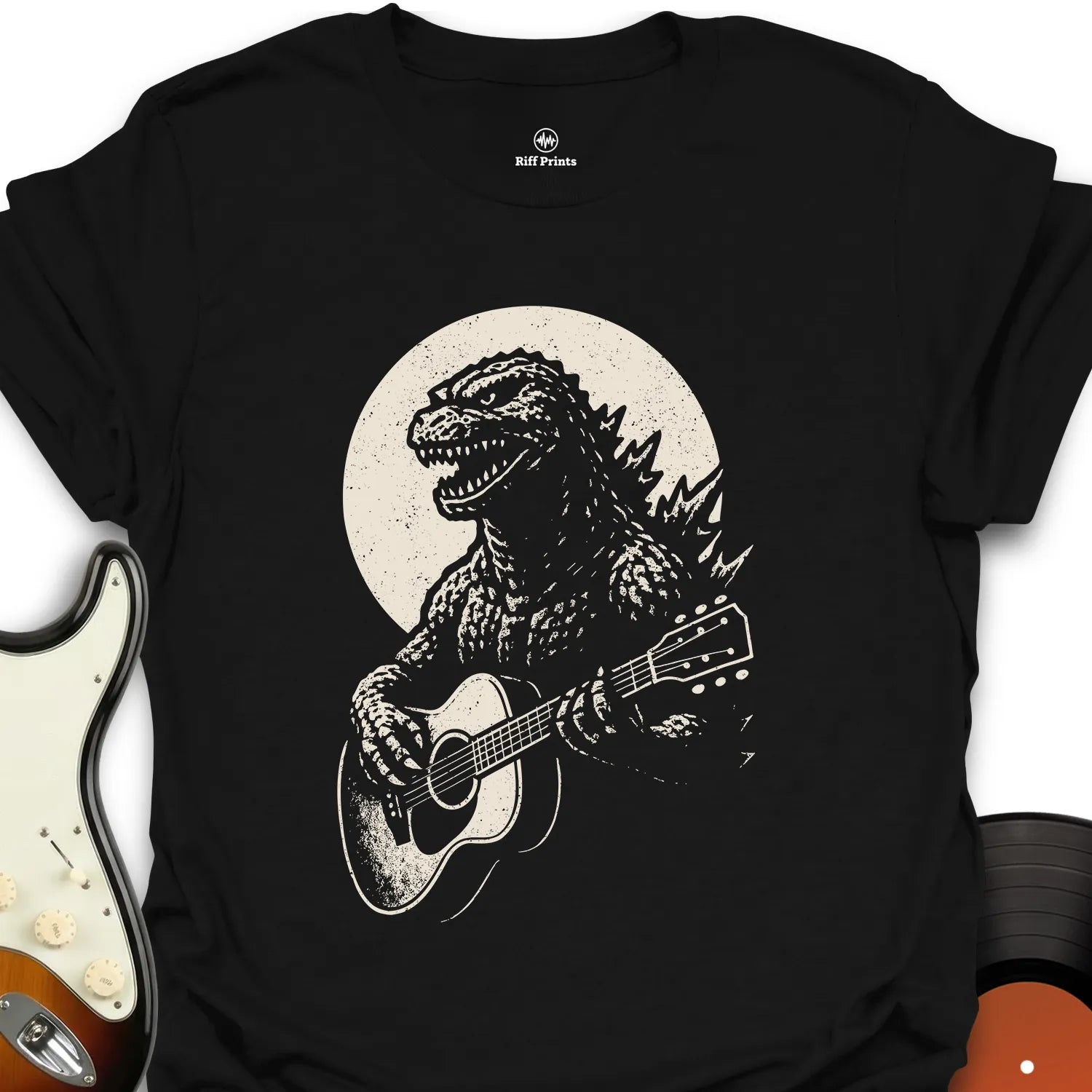 Godzilla Plays Guitar - Music T-Shirt