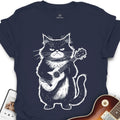 Grumpy Ukulele Cat Music T-Shirt