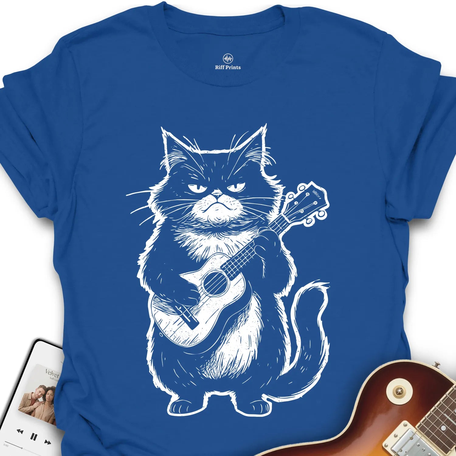 Grumpy Ukulele Cat T-Shirt