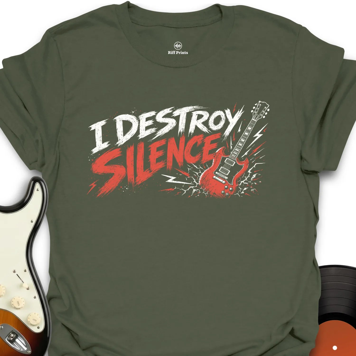 I Destroy Silence Guitar T-Shirt