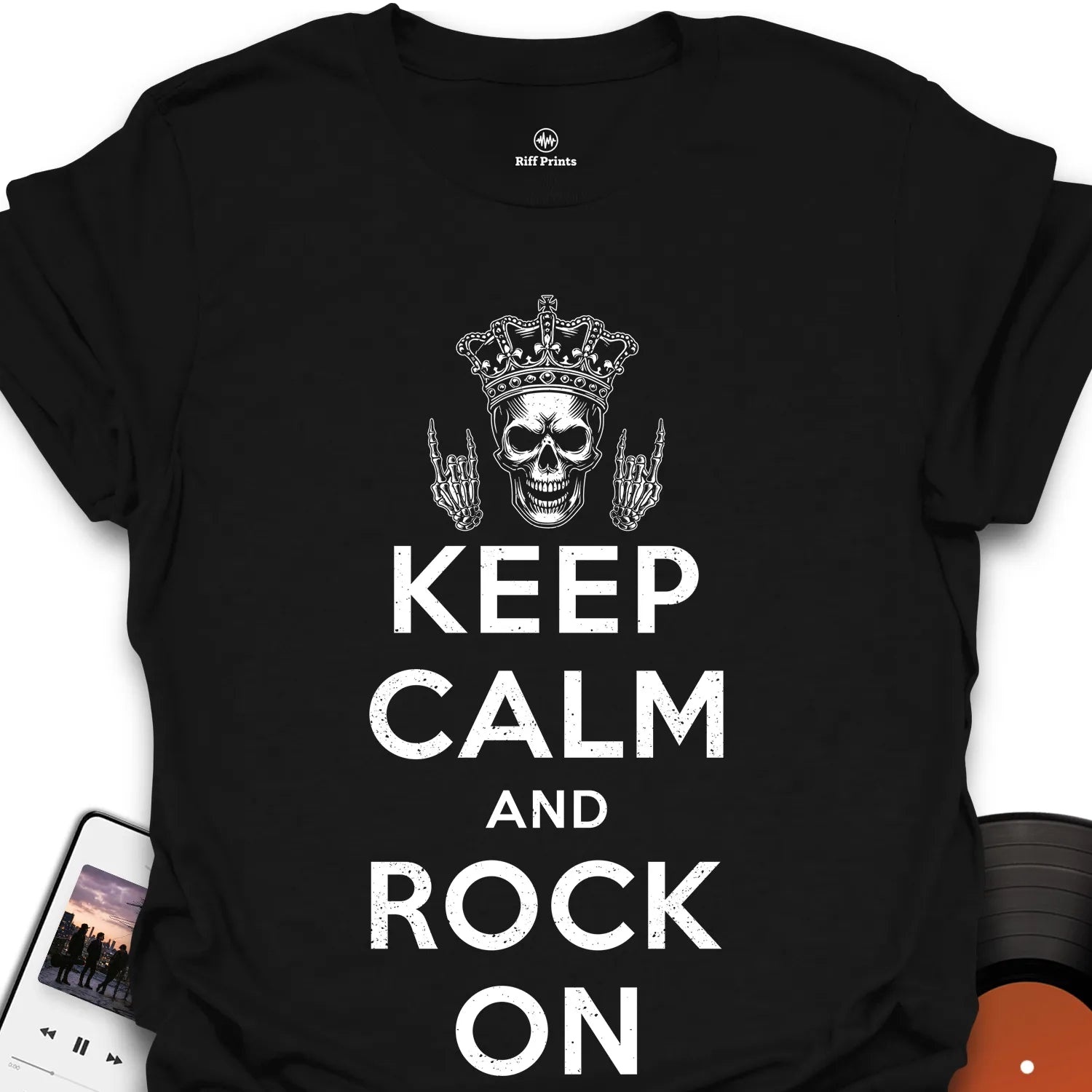 Keep Calm And Rock On Music T-Shirt