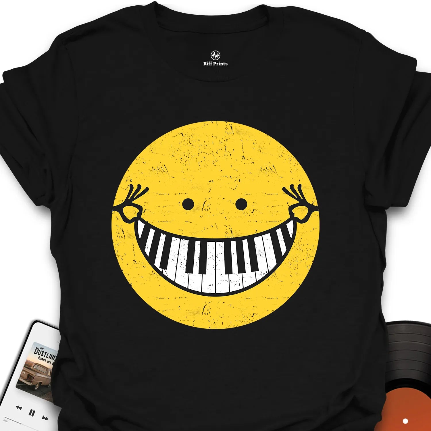 Piano Smiley Music T-Shirt