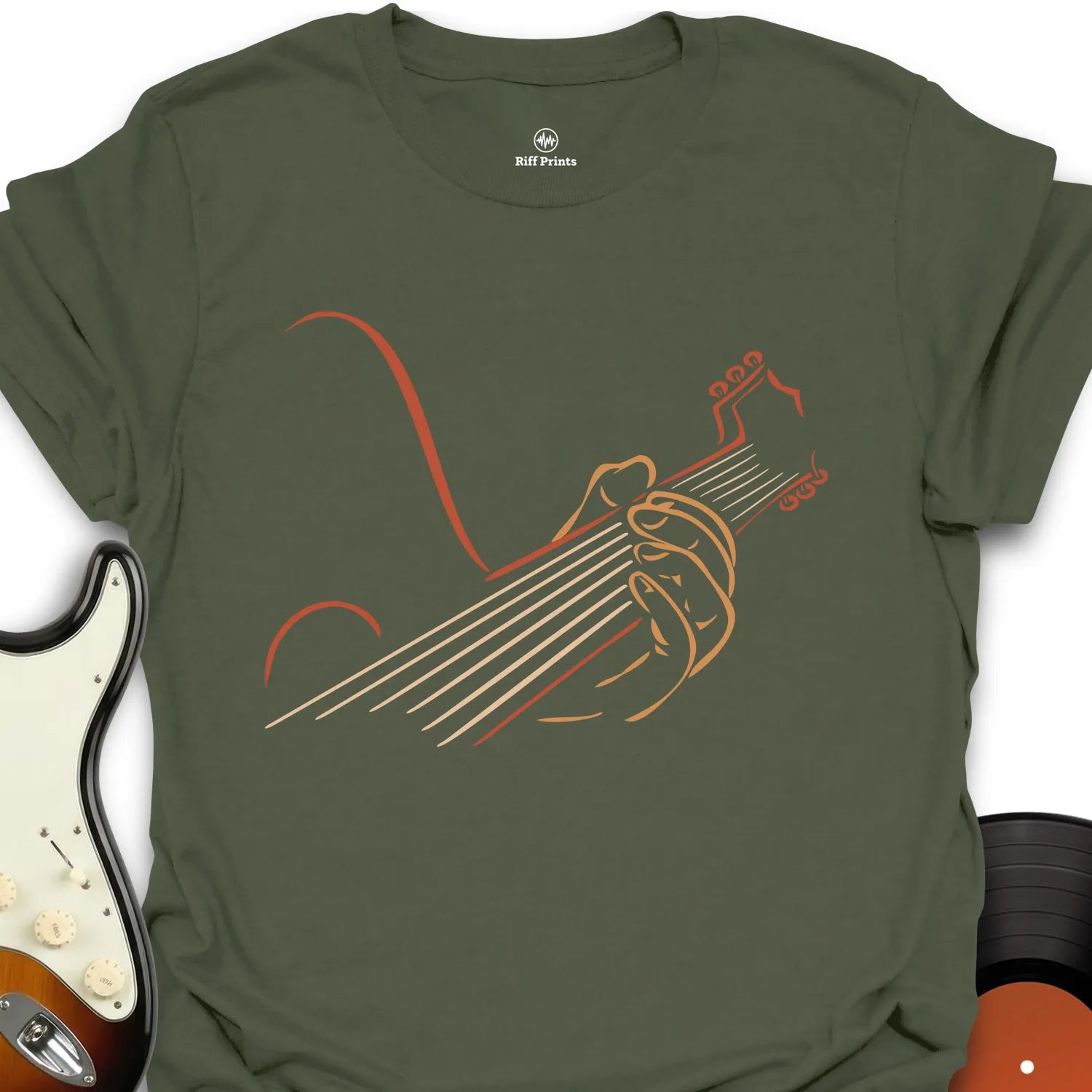 Red Acoustic Guitar T-Shirt