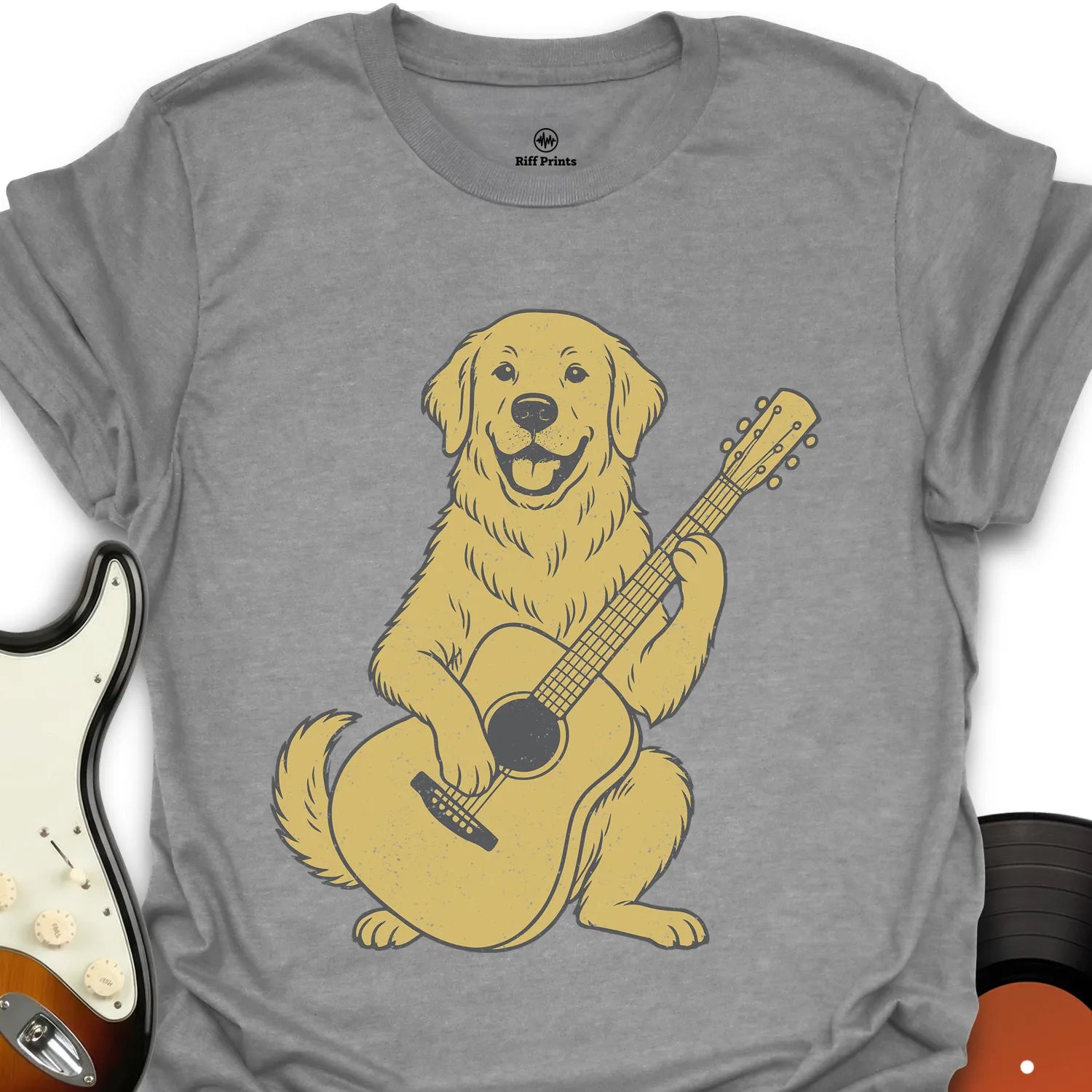 Retriever on Guitar T-Shirt