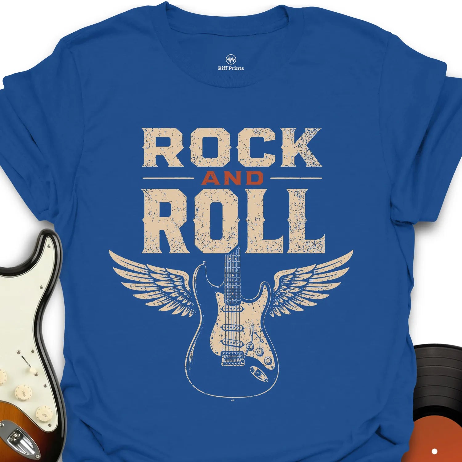 Rock and Roll Wings Guitar T-Shirt