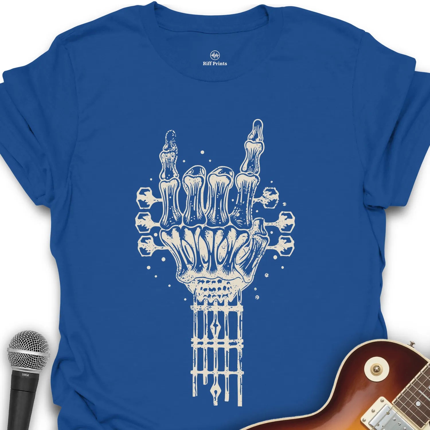 Skeleton Headstock Guitar T-Shirt
