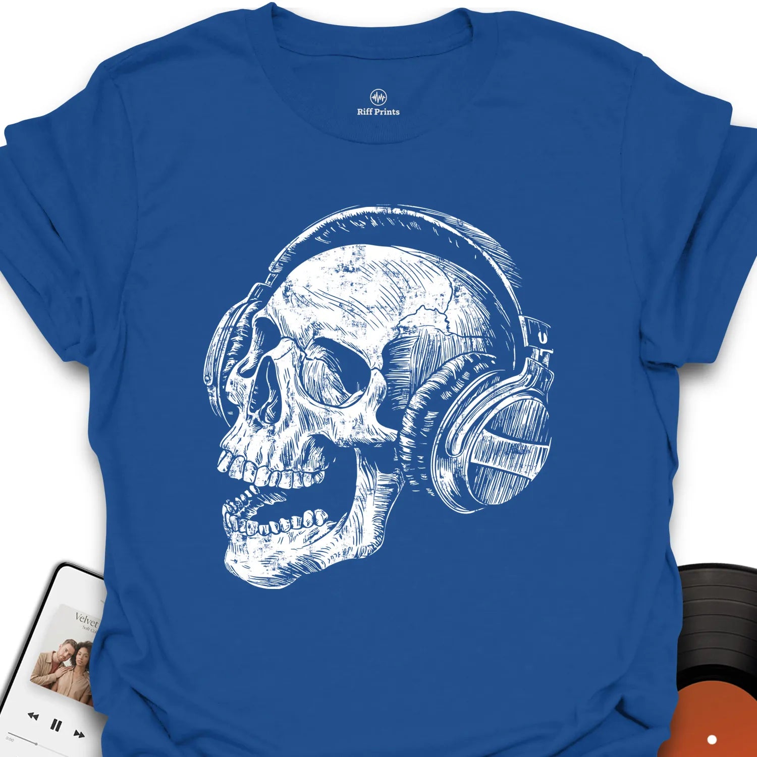 Headphones on Skull T-Shirt