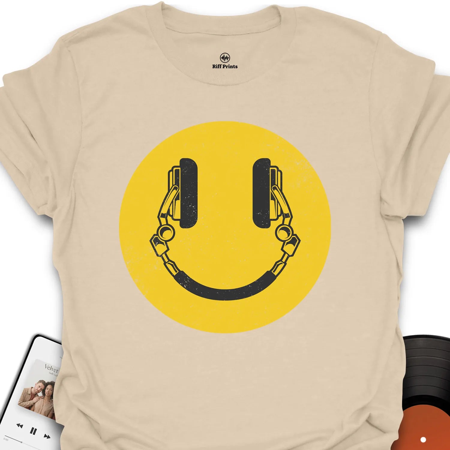 Smiling Headphones T-Shirt