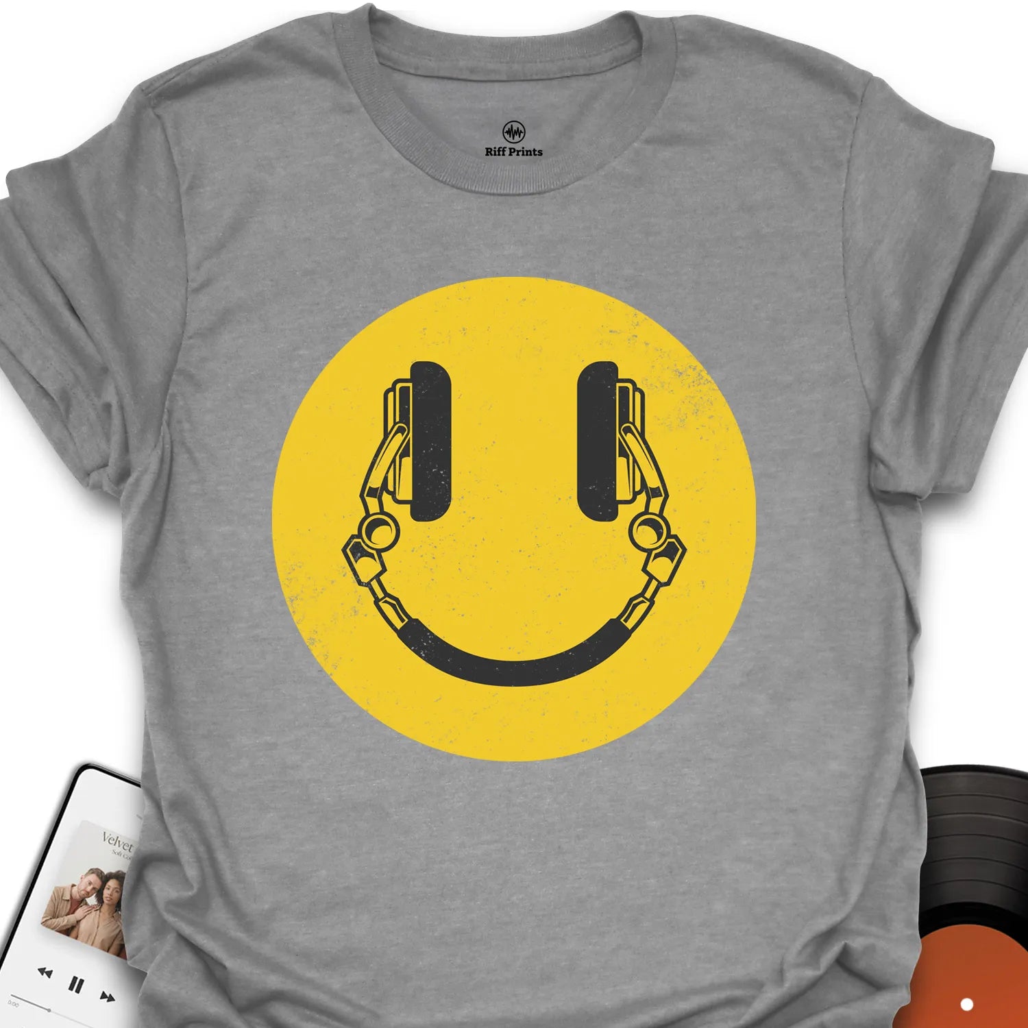 Smiling Headphones T-Shirt