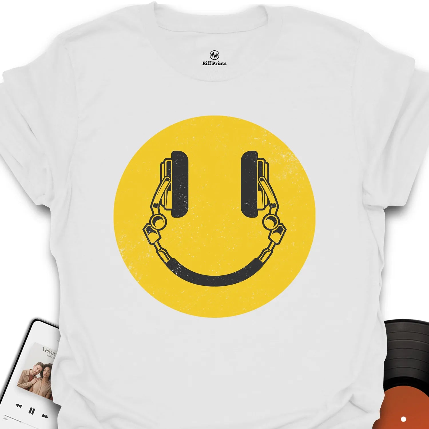 Smiling Headphones T-Shirt