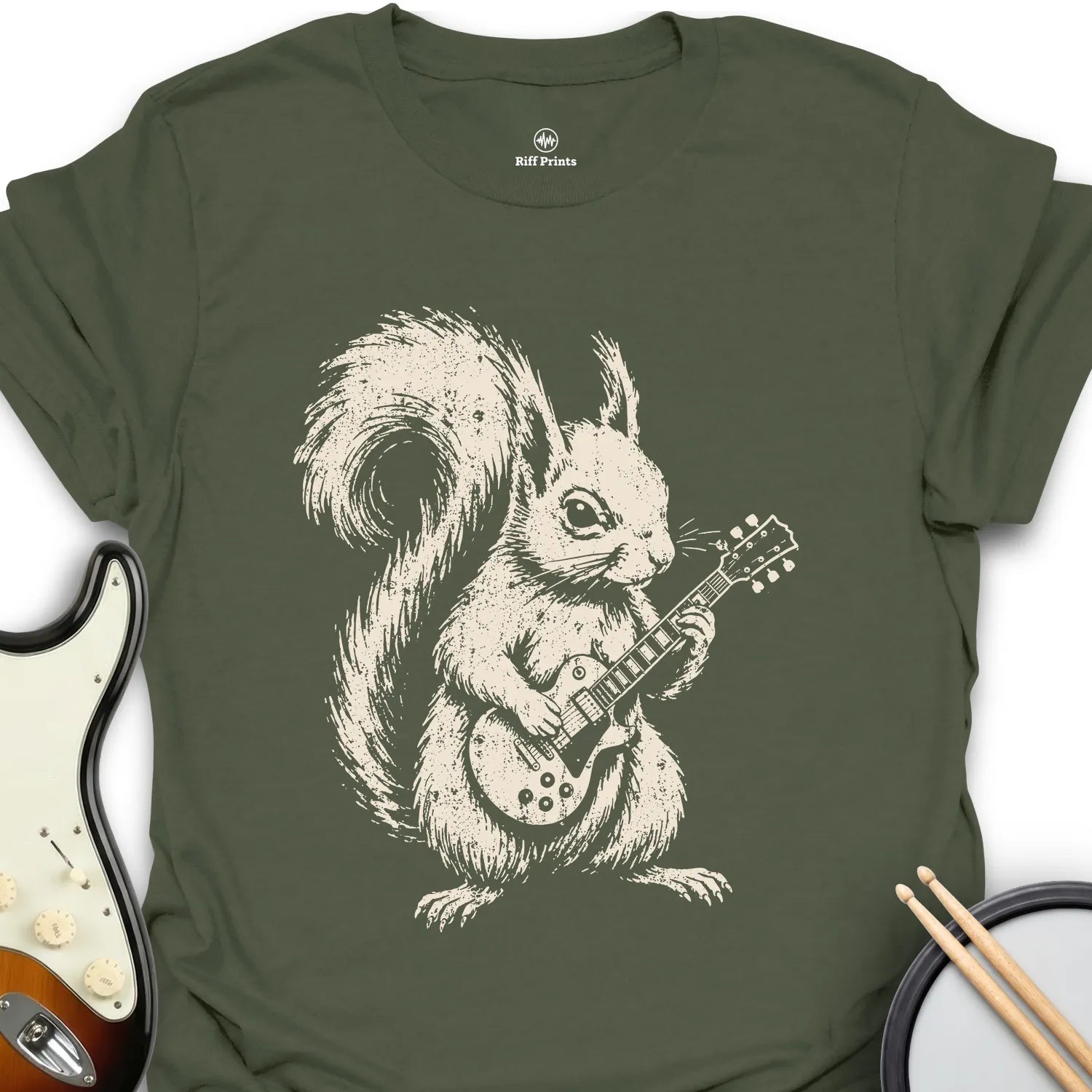 Squirrel Shreds Guitar Music T-Shirt