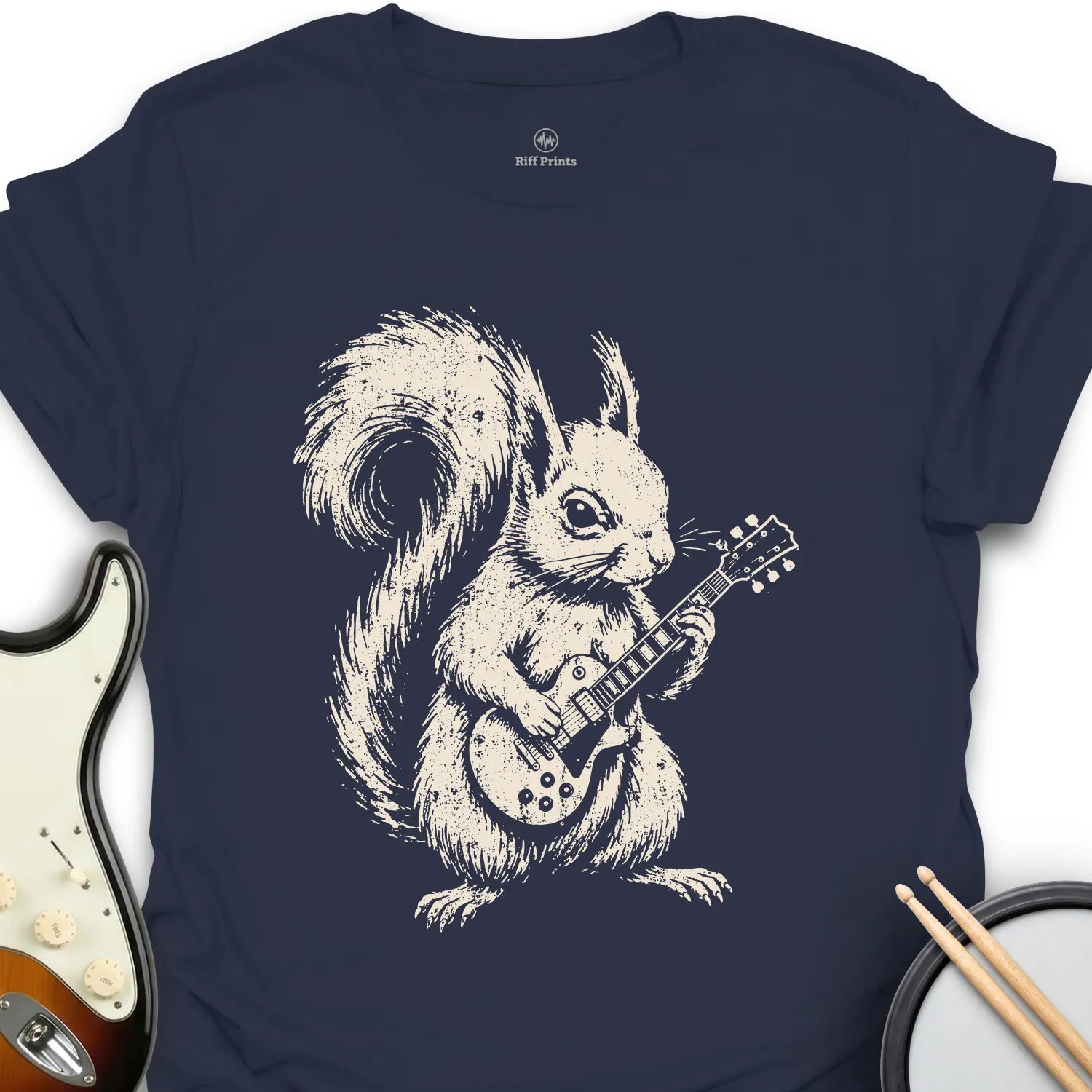 Squirrel Shreds Guitar Music T-Shirt