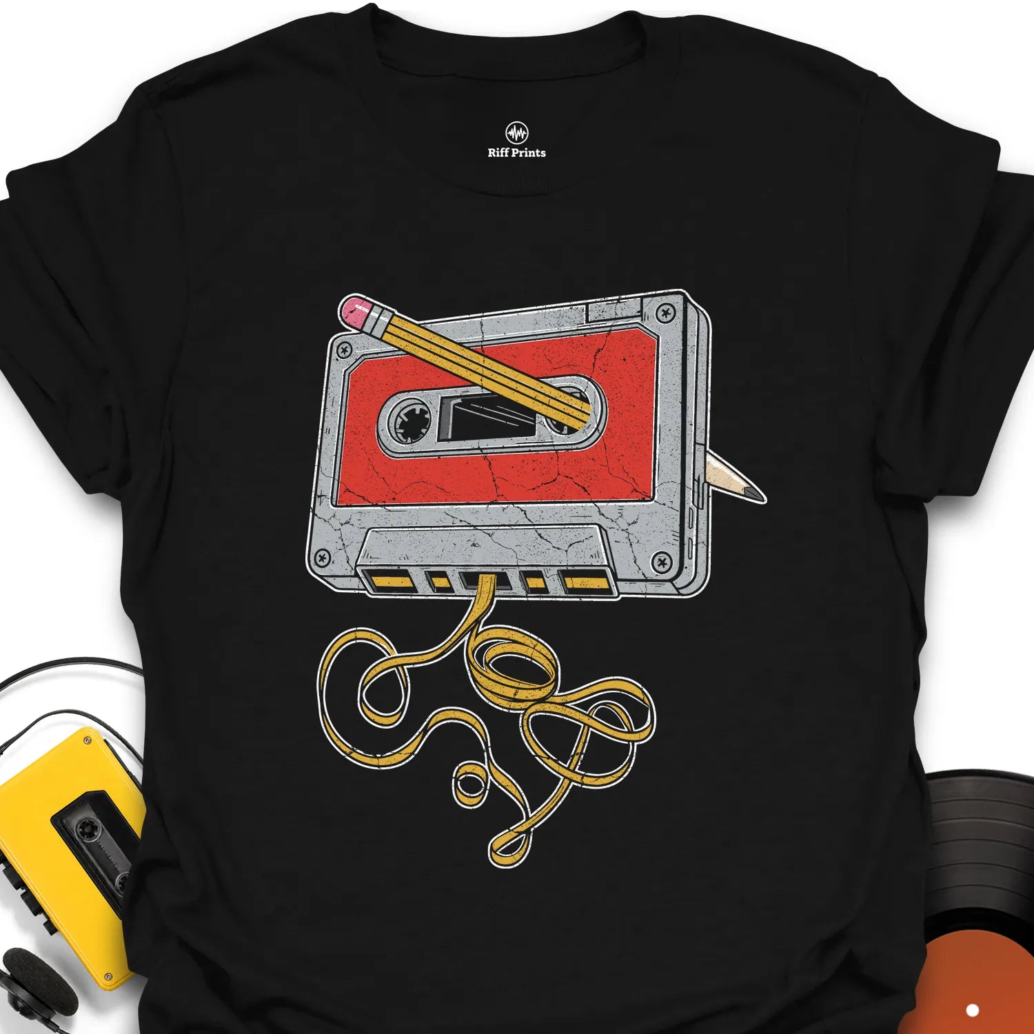 Tangled Casette Tape Music T-Shirt