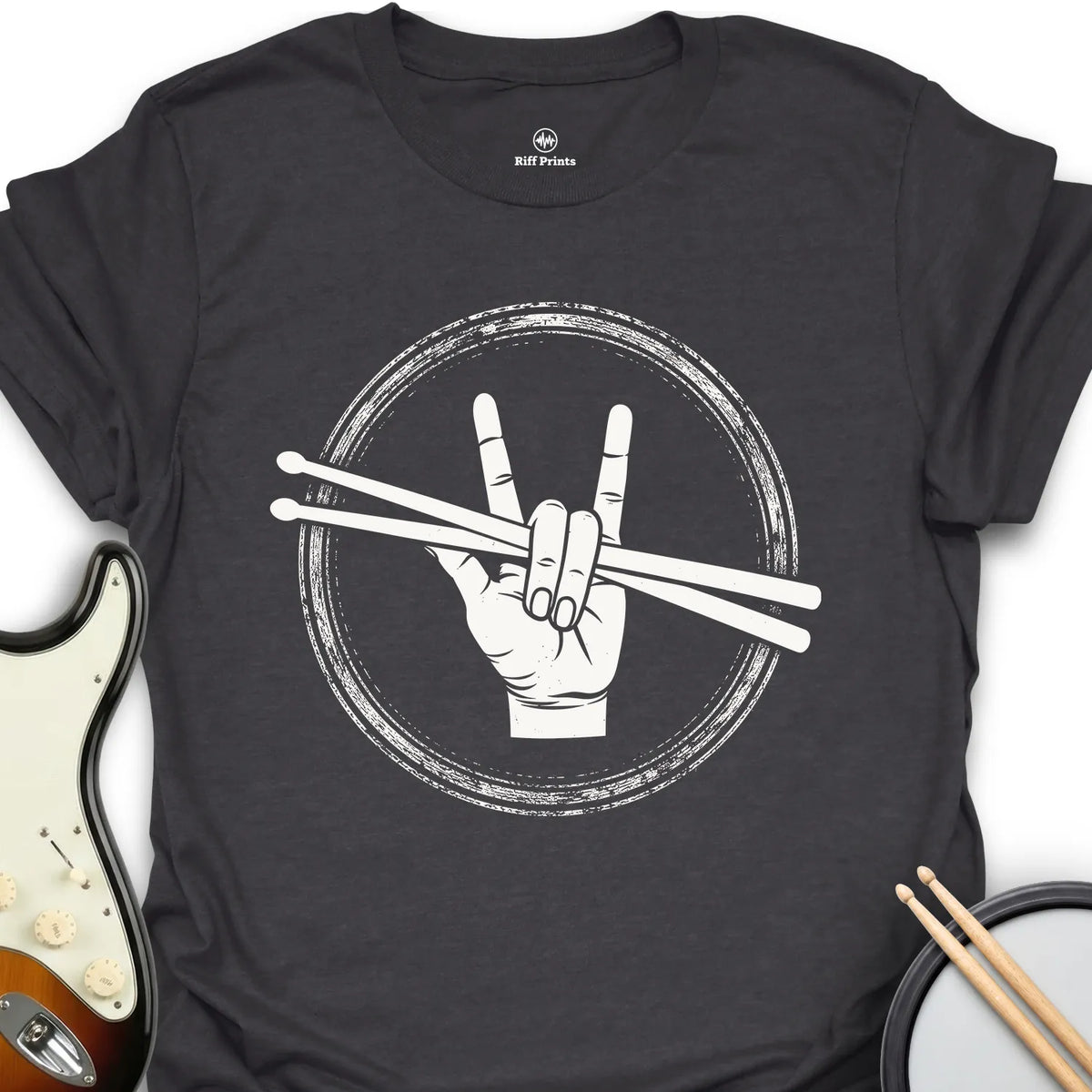 Drummer Rocks On T-Shirt