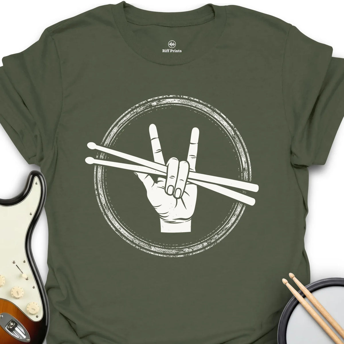 Drummer Rocks On T-Shirt