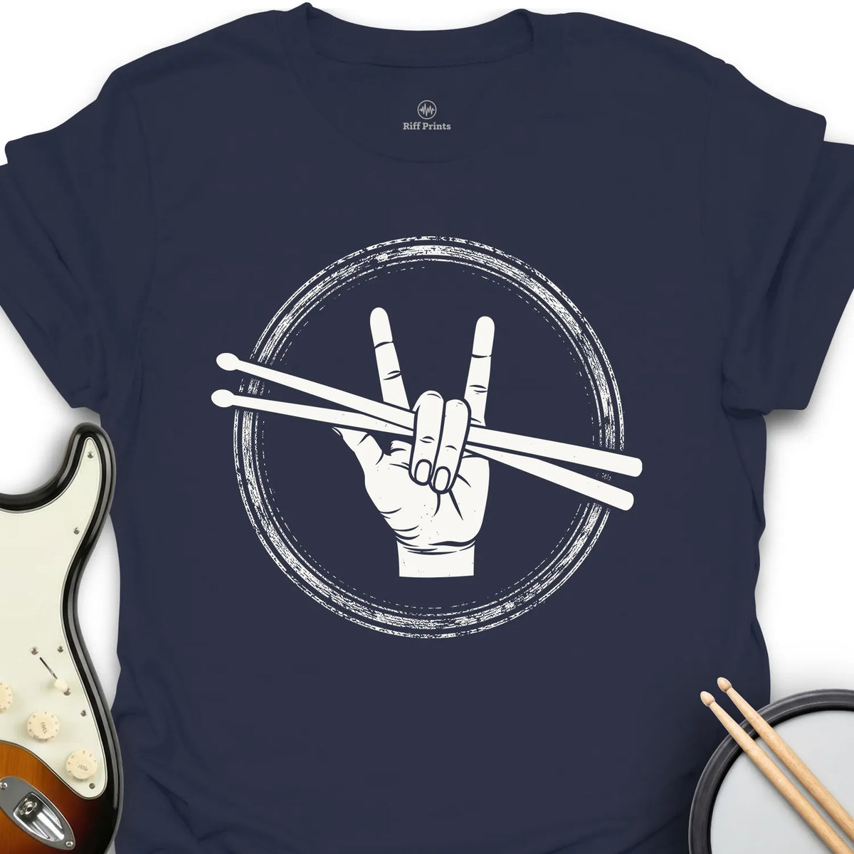 Drummer Rocks On T-Shirt