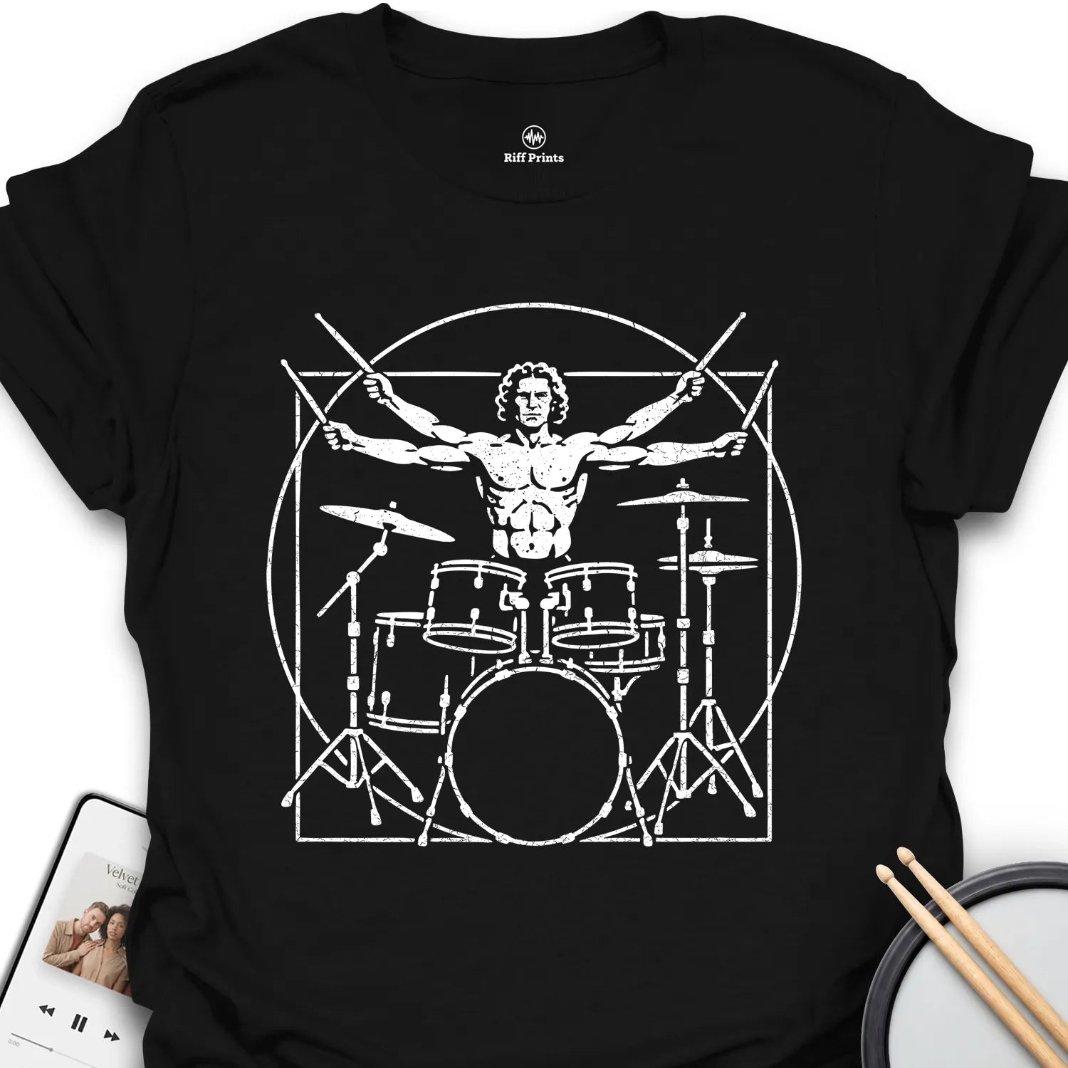 The Vitruvian Drummer T-Shirt