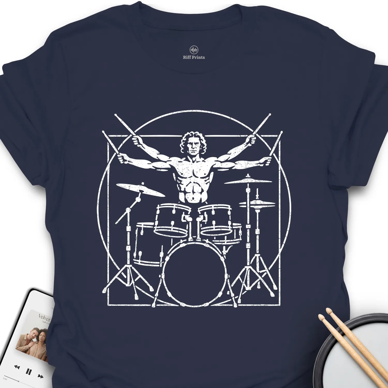 The Vitruvian Drummer T-Shirt