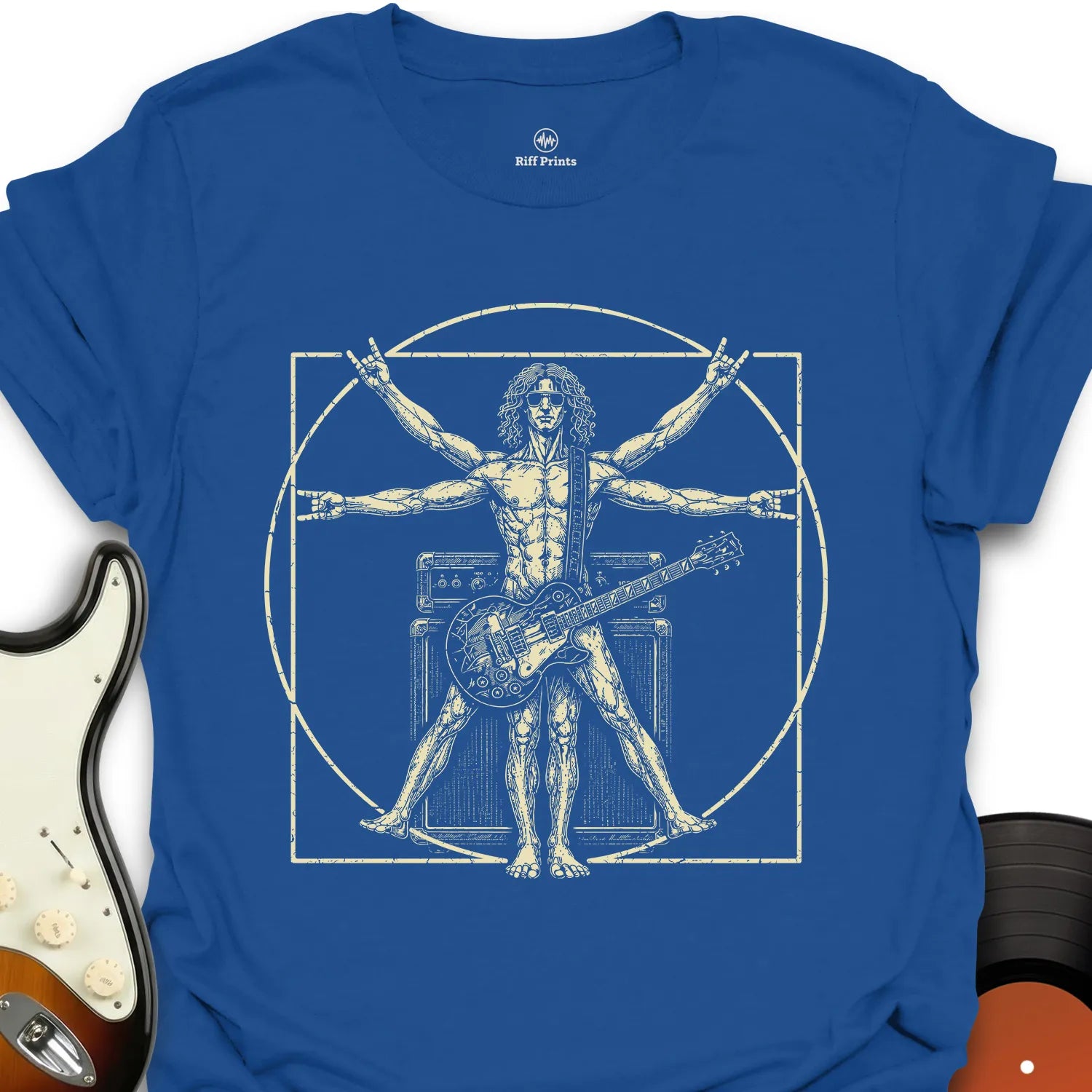 The Vitruvian Guitar Man T-Shirt