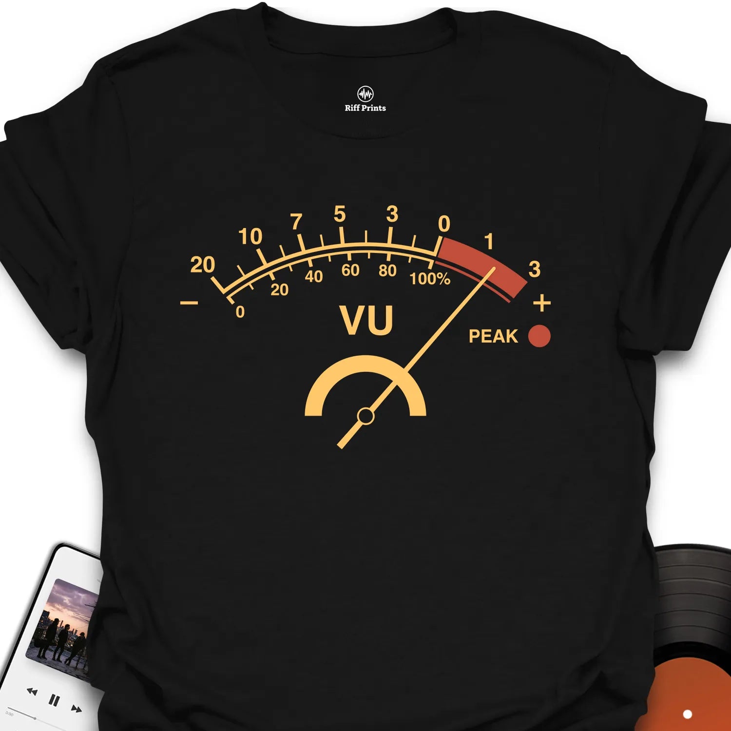 VU Meter Peaking Music T-Shirt