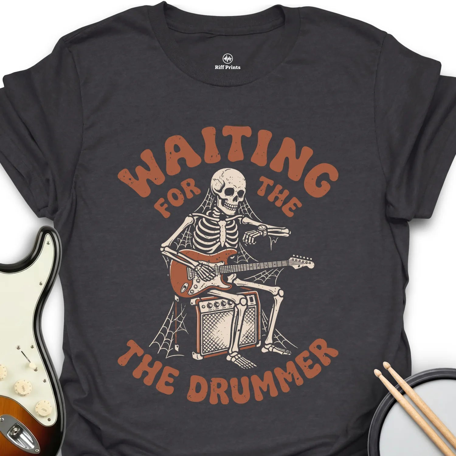 Waiting For The Drummer Music T-Shirt