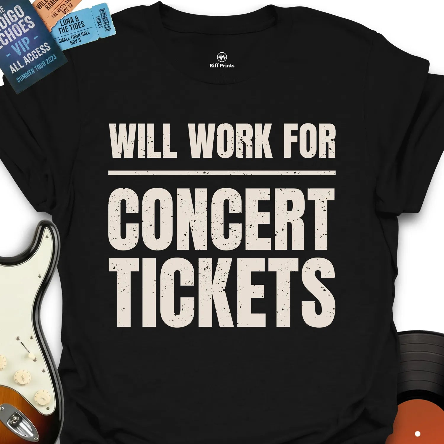 Will Work For Concert Tickets T-Shirt
